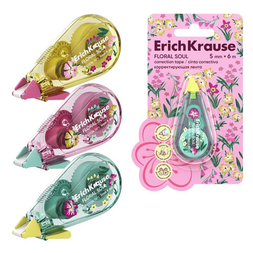 Picture of EK CORRECTION TAPE FLORAL SOUL 5MMX6M